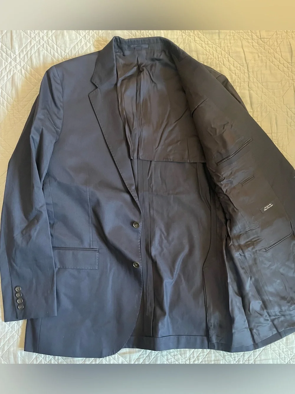 J. CREW Ludlow Slim-fit suit jacket in Japanese cotton chino Navy 44L $398 CQ521